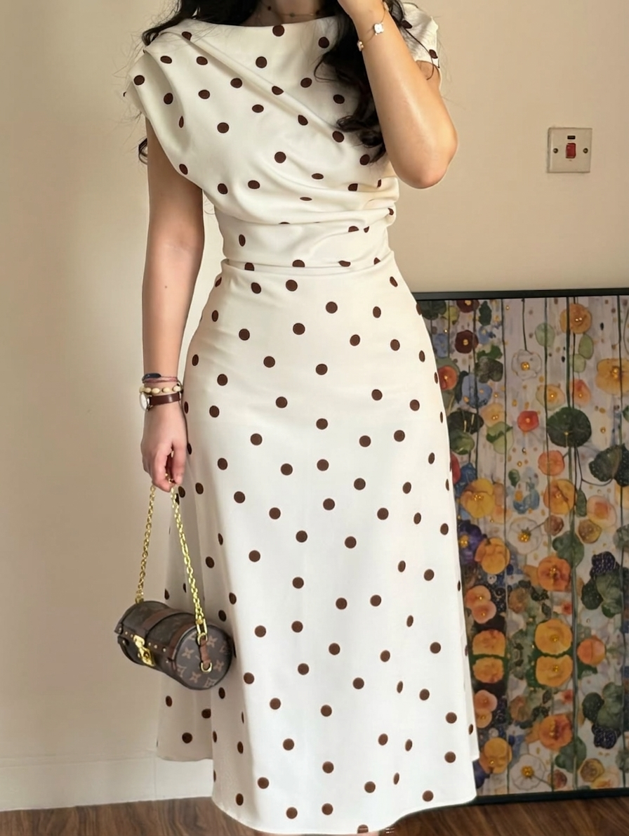 Robe Mouna point marron